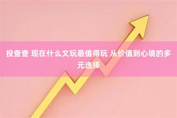 投查查 现在什么文玩最值得玩 从价值到心境的多元选择