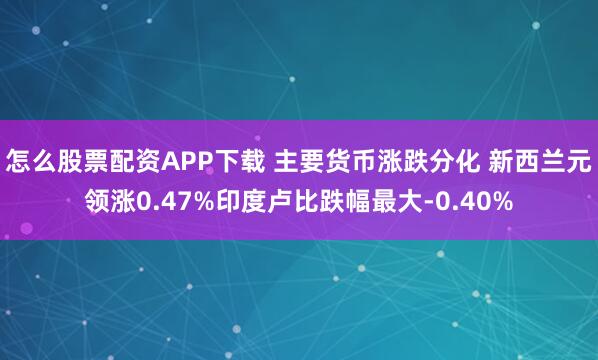 怎么股票配资APP下载 主要货币涨跌分化 新西兰元领涨0.47%印度卢比跌幅最大-0.40%