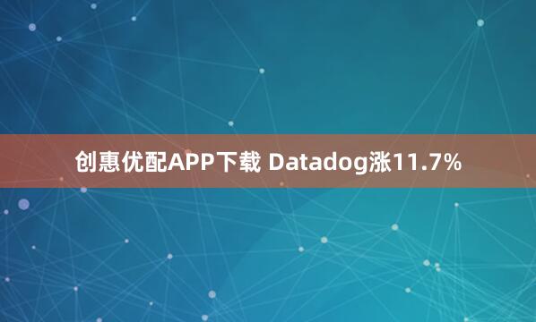 创惠优配APP下载 Datadog涨11.7%